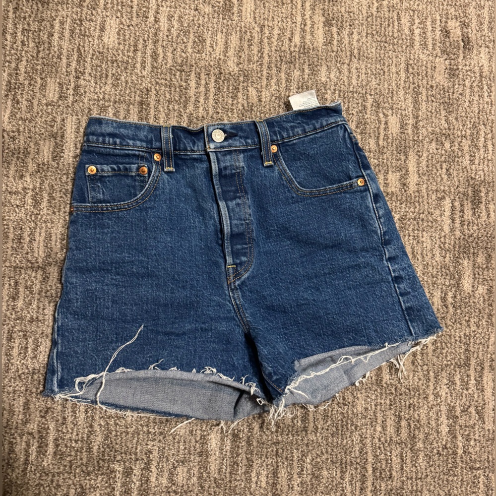Levi's Dark Blue Jean Shorts